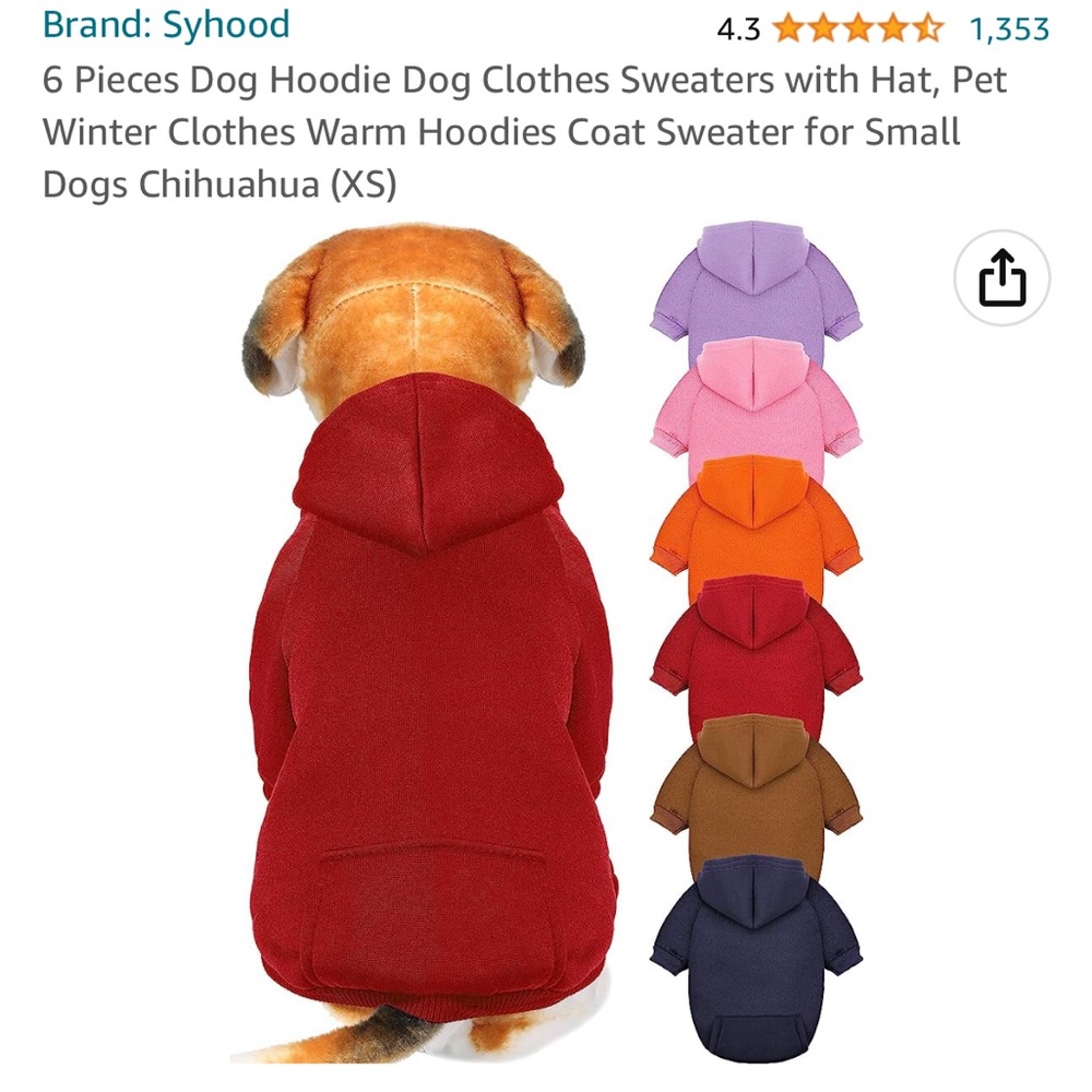 New Fall Hoodies for puppy